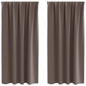 vidaXL Z&aacute;clony na zatemnenie s kr&uacute;žkami 2 pcs Tmavohned&aacute; 175 x 140 cm