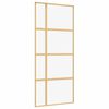 vidaXL Posuvné dvere zlaté 90x205 cm číre ESG sklo a hliník