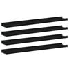 vidaXL N&aacute;stenn&eacute; police 4 ks, čierne 80x9x3 cm