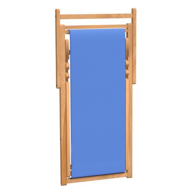 vidaXL Kreslo na terasu, tíkové drevo 56x105x96 cm, modré