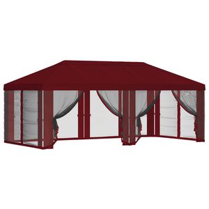vidaXL Kryt alt&aacute;nku s bočn&yacute;mi stenami 6 x 3 m V&iacute;novo červen&aacute; Polyester