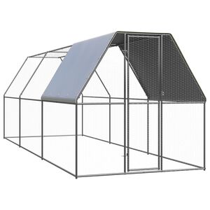 vidaXL Vonkaj&scaron;ia klietka pre sliepky 2x6x2 m pozinkovan&aacute; oceľ
