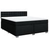 vidaXL Posteľn&yacute; r&aacute;m boxspring s matracom čierny 180x200 cm l&aacute;tka