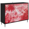 vidaXL Serv&iacute;rovacia skriňa AACHEN Čierny dub 102 x 33 x 76 cm