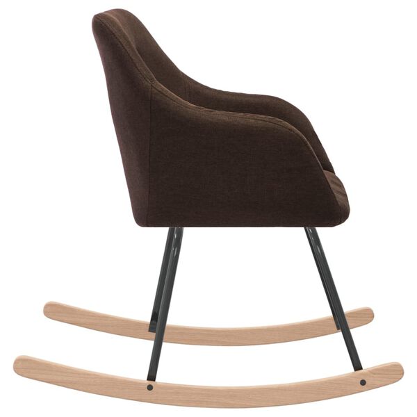 vidaXL Hojdacie kreslo tmavohned&eacute; l&aacute;tkov&eacute;