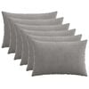 vidaXL Poťah na podložku 6 pcs HEERLEN Svetlosiv&aacute; 50 x 75 cm man&scaron;estr