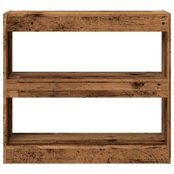 vidaXL Skriňa na knihy/Izbov&yacute; prep&aacute;žka Old Wood 80x30x72 cm