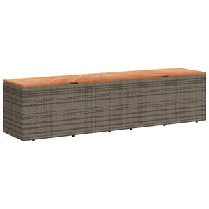 vidaXL Z&aacute;hradn&yacute; &uacute;ložn&yacute; box siv&yacute; 220x50x54 cm polyratan ak&aacute;ciov&eacute; drevo