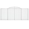 vidaXL Oblúkové gabionové koše 25 ks 300x50x120/140 cm pozink. železo