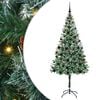 vidaXL Umel&yacute; vianočn&yacute; stromček s 300 LED-i Zelen&aacute; 180 cm PVC a oceľ
