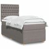 vidaXL Posteľn&yacute; r&aacute;m boxspring s matracom sivohned&yacute; 90x190 cm l&aacute;tka