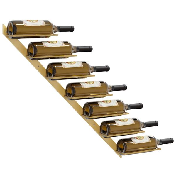 vidaXL N&aacute;stenn&yacute; stojan na v&iacute;no na 7 flia&scaron; zlat&yacute; kovov&yacute;