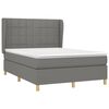 vidaXL Boxspring posteľ s matracom tmavosiv&aacute; 140x190 cm l&aacute;tka
