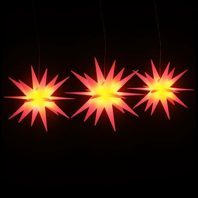 vidaXL Vianočné svetlá s LED 3 ks skladacie červené
