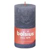 Bolsius Rustik&aacute;lne valcov&eacute; sviečky Shine 4 ks 130x68 mm, modr&eacute;