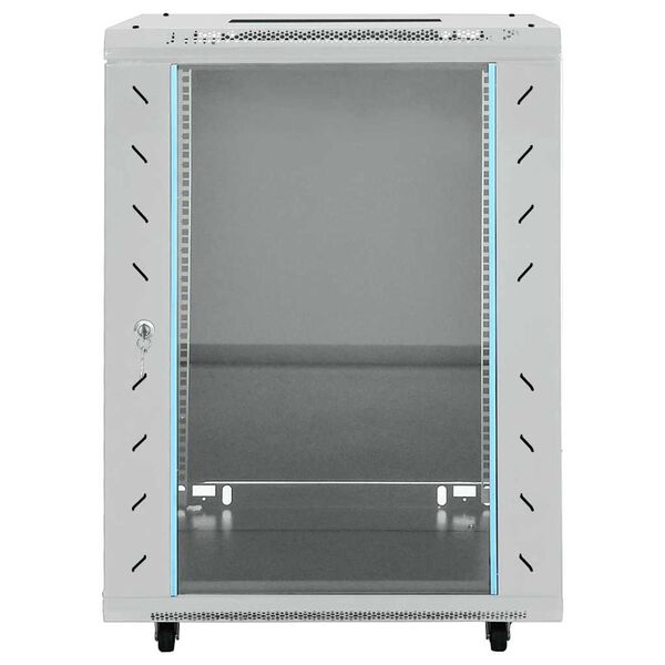 vidaXL Sieťový kabinet s úložiskom Sivá 60 x 60 x 80 cm Oceľ