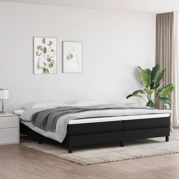 vidaXL Boxspring posteľ s matracom čierna 200x200 cm látka