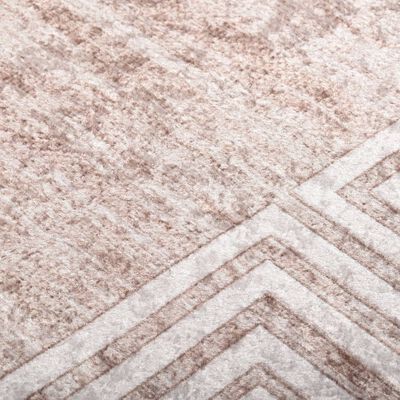 vidaXL Prateľný koberec 190x300 cm béžový protišmykový