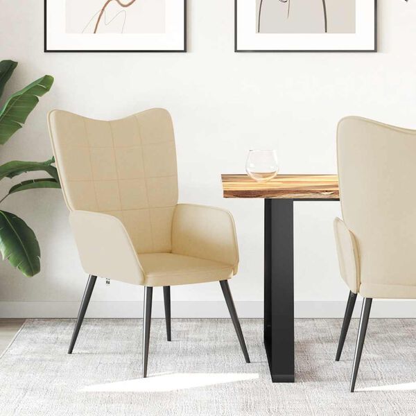 vidaXL Relaxačn&eacute; kreslo, kr&eacute;mov&eacute;, l&aacute;tka