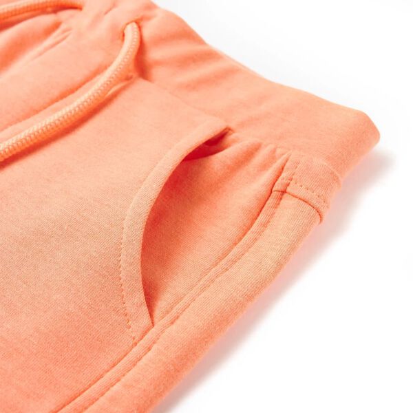 Detské kraťasy so šnúrkou neónovooranžové 140