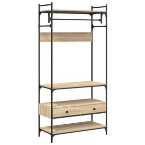 vidaXL &Scaron;atn&iacute;k so z&aacute;suvkami dub sonoma 89x39x184,5 cm kompozitn&eacute; drevo