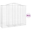 vidaXL Obl&uacute;kov&eacute; gabi&oacute;nov&eacute; ko&scaron;e 11 ks 200x50x160/180 pozinkovan&eacute; železo