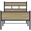 vidaXL Posteľný rám bez matraca dub sonoma 75x190 cm kompozitné drevo