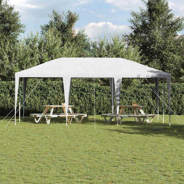 vidaXL Párty stan Biela 600 x 400 x 266 cm Polyetylén a oceľ