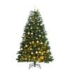 vidaXL Umel&yacute; v&yacute;klopn&yacute; vianočn&yacute; stromček 300 LED a sada g&uacute;ľ 210 cm