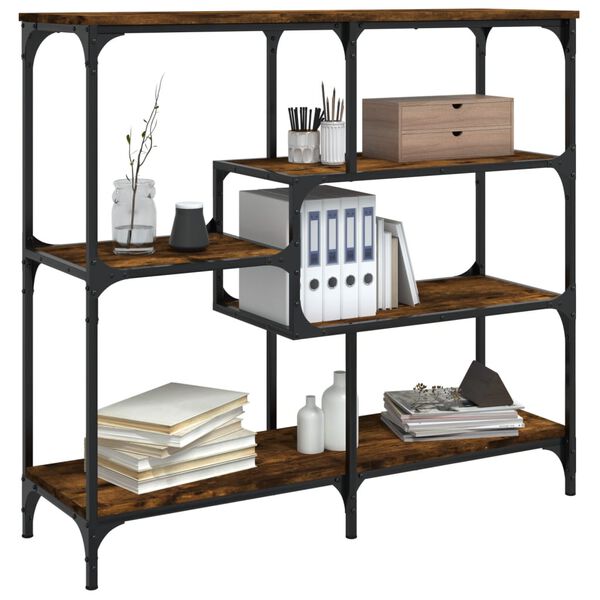 vidaXL Konzolový stolík dymový dub 103x32x95 cm kompozitné drevo