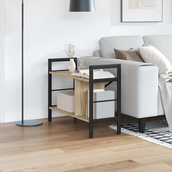 vidaXL Reg&aacute;l na knihy Sonoma dub 75 x 30 x 58,5 cm Kompozitn&eacute; drevo