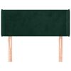 vidaXL Čelo postele so z&aacute;hybmi tmavozelen&yacute; 103x16x78/88 cm zamat