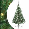 vidaXL Umel&yacute; predsvieten&yacute; vianočn&yacute; stromček Zelen&aacute; 210 cm PVC