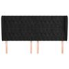 vidaXL Čelo postele so záhybmi čierne 203x23x118/128 cm zamat