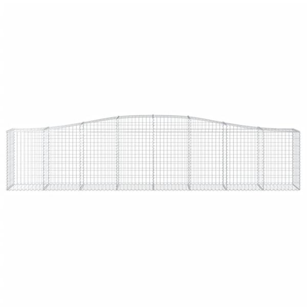 vidaXL Oblúkové gabionové koše 9 ks 400x50x80/100cm pozinkované železo