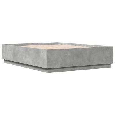 vidaXL Posteľný rám betónový sivý 140x200 cm kompozitné drevo