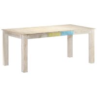 vidaXL Jedálenský stôl biely 180x90x76 cm mangovníkový masív