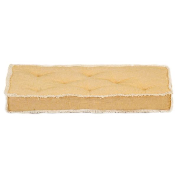 vidaXL Podložka na paletov&uacute; sedačku, žlt&aacute; 73x40x7 cm