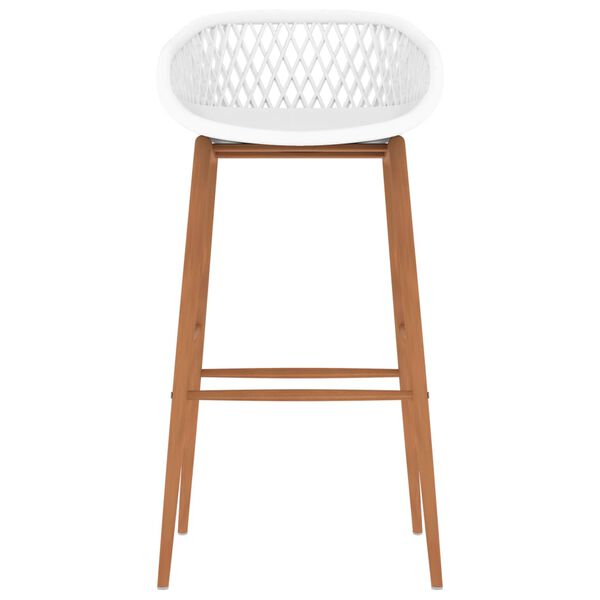 vidaXL Barové stoličky 4 ks, biele