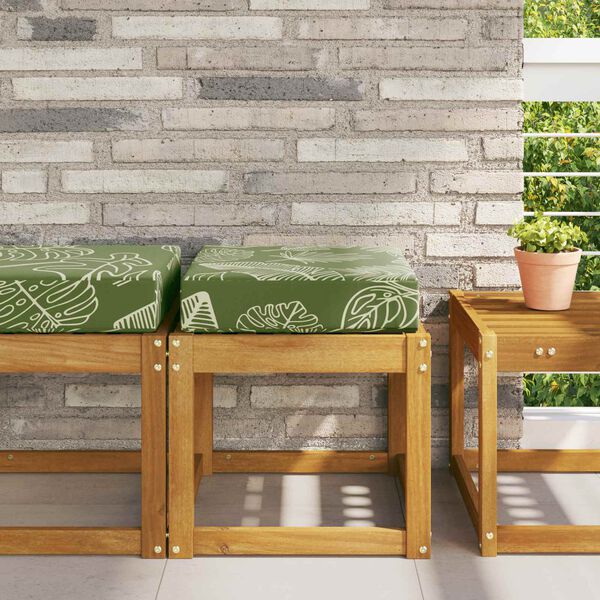 vidaXL Vank&uacute;&scaron; na vonkaj&scaron;ie sedenie Zelen&eacute; listy 40 x 40 x 8 cm