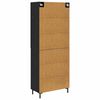 vidaXL Highboard Čierny dub 69,5 x 34 x 180 cm Kompozitn&eacute; drevo