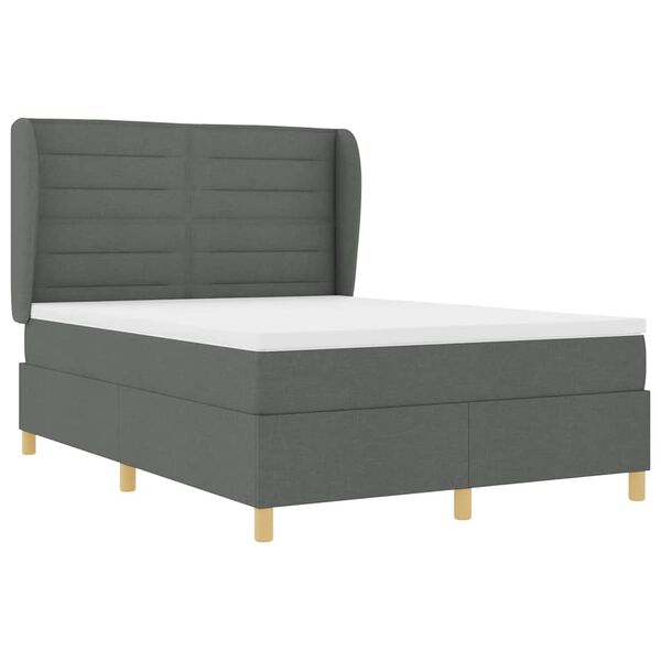 vidaXL Boxspring posteľ s matracom tmavo&scaron;ed&aacute; 90x190 cm Tmavo &scaron;ed&aacute;