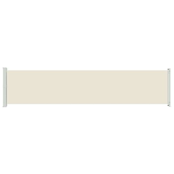 vidaXL Zaťahovacia bočná markíza na terasu 140x600 cm, krémová
