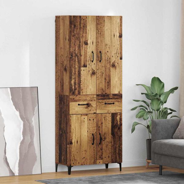 vidaXL Highboard Star&eacute; drevo 69,5 x 34 x 180 cm Kompozitn&eacute; drevo