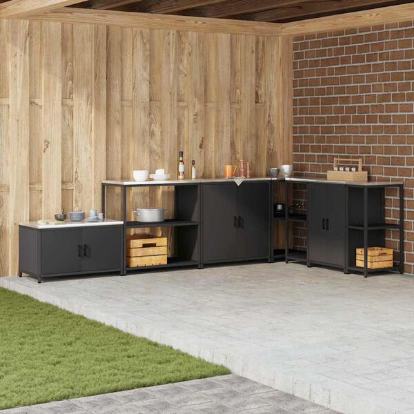 vidaXL Úložisko v kuchyni Olivová zelená 60 x 50 x 92 cm Oceľ