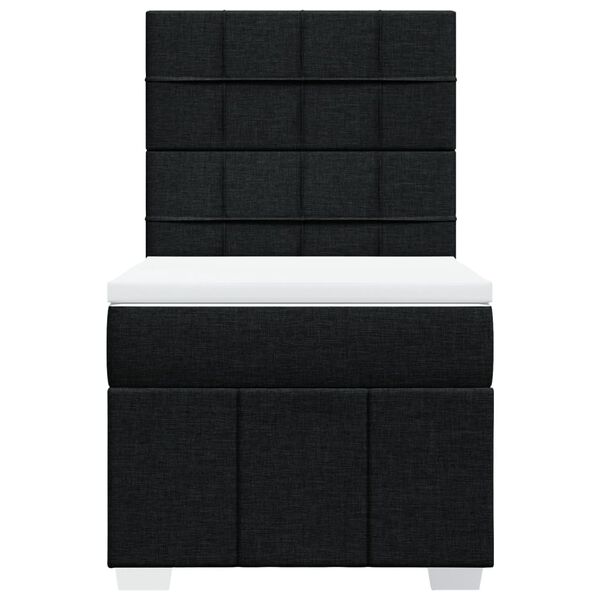 vidaXL Boxspring posteľ s matracom čierna 100x200 cm l&aacute;tka