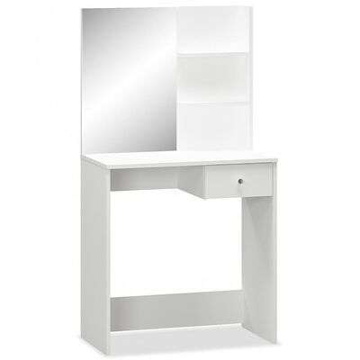 vidaXL Toaletný stolík, drevotrieska, 75x40x141 cm, biely