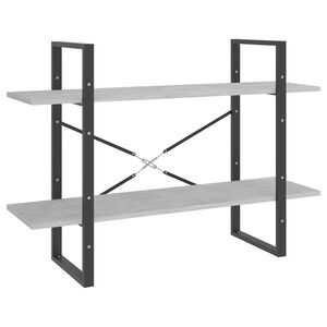 vidaXL Knižnica s 2 policami, bet&oacute;nov&aacute; 100x30x70 cm, kompozitn&eacute; drevo