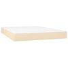 vidaXL Boxspring posteľ s matracom kr&eacute;mov&yacute; 140x190 cm l&aacute;tka