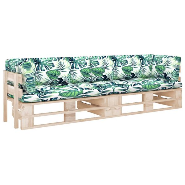 vidaXL 2-miestna paletov&aacute; pohovka s vank&uacute;&scaron;mi impregnovan&aacute; borovica